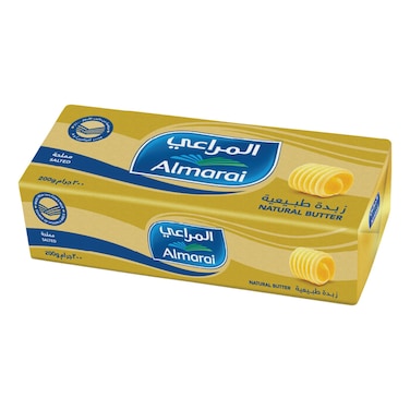 زبدة طبيعية مملحة من المراعي، 200 غرام