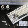 YUNZII YZ98 Gasket Mechanical Keyboard,99 Key Hot Swappable BT5.0/2.4G/USB-C Wireless NKRO 98% 1800 Layout with RGB LED Backlit for Linux/Win/Mac (White, Cocoa Cream V2 Switch)