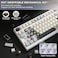 YUNZII YZ98 Gasket Mechanical Keyboard,99 Key Hot Swappable BT5.0/2.4G/USB-C Wireless NKRO 98% 1800 Layout with RGB LED Backlit for Linux/Win/Mac (White, Cocoa Cream V2 Switch)