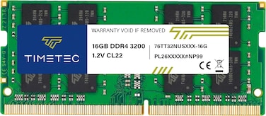Timetec Premium 16GB DDR4 3200MHz CL22 SODIMM Laptop RAM (International Version)
