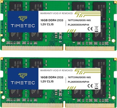 Timetec Premium 32GB (2x16GB) DDR4 2133MHz SODIMM Laptop RAM (International Version)