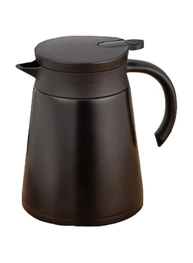 FBWSM Thermal Carafe,Vacuum Tea Carafe Vacuum Jug, 304 Stainless Steel Thermal Jug, Household Small Thermos, Office Tea/Coffee/Milk Insulation and Cold Insulation Pot Black