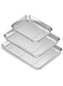 ALMEKAQUZ Baking Sheet with Cooling Rack Set, 3 Premium Stainless Steel Cookie Sheets and 3 Wire Racks, Kitchen Nonstick Baking Pans Set, Includes 3 Different Sizes, Heavy Duty Non Toxic, Easy to Clea