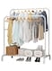 TIME Clothes Organizer And Holder Metal Stand White 110*54*150(132)