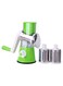 Rotary Drum Grater Vegetable Cheese Cutter Slicer Shredder Grinder with 3 Interchanging Ultra Sharp Cylinders Stainless Steel Drums