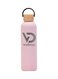 Insulated Water Bottle 750ML Leak Proof Thermos Water Bottle with Bamboo Lid and silicon Ring Reusable Insulated Stainless Steel Water Bottle, 25oz (Barbie Pink)