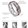 Ceramic Tungsten Steel Dragon Texture Ring for Men, Ring Size:14
