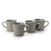 Art EVE Stoneware Coffee Mug Set of 4 300 ML Grey Cups   Durable Ribbed Coffee &amp; Tea Mug Set for Home, Office &amp; Caf&Atilde;&fnof;&Acirc;&copy;   Cappuccino, Latte &amp; Cocoa Mugs
