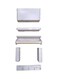5-In-1 Magnetic Storage Rack Off White 3.3x10.6x10.4inch