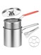 Rayyan Small Deep Fryer Pot with Basket and Lid, 304 Stainless Steel Frying Pot,Japanese Tempura Deep Fryer Pot for Frying Fish Shrimp Chicken and Fries (5-piece set)