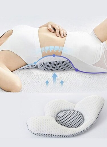 Support Pillow Memory Foam Back Cushion For Sleeping, Lower Back Pain Relief, Bed Chair Car Seat