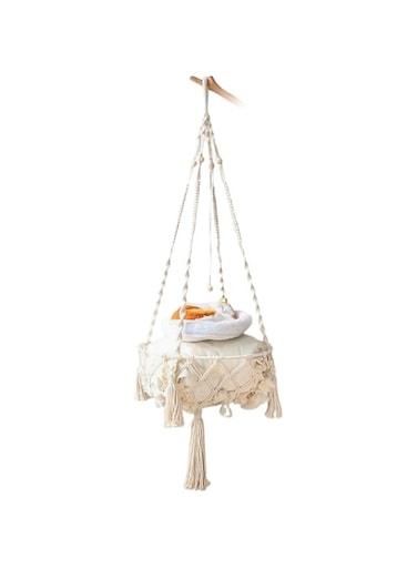 TOMVAES Cat Hammock, Handwoven Cat Swing Bed with Hanging Kit, Hanging Pet Cage Hammock for Indoor, Cat Basket Bed Hang on Wall Bed for Sleeping, Playing, Climbing and Lounging