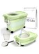 ANTOLE Rice Storage Container,Collapsible Dog Food Container with Transparent Airtight Lid,Multifunctional Pet Food Storage Container for Dog Cat,Rice,Flour,Pet Food Scoop and Dog Bowl