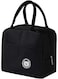 Lunch Bag Large Capacity Polyester Handbag - Leakproof Cooler Bag - Reusable Lunch Box for Student,Girl, Boy, Men, Women, Outdoor, Office, Picnic ( Black )