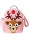 3 Sprouts Insulated Lunch Bag for Kids - Reusable Tote with Shoulder Strap, Handle and Pockets, Deer/Brown/Pink