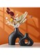 Black ceramic vase set, stylish decorative modern vase for decoration wedding, tabletop, party, living room, bedroom, office.