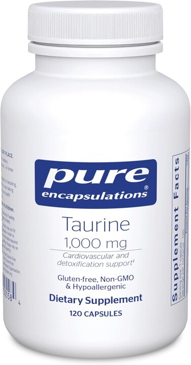 Pure Encapsulations Taurine 1,000mg - Hypoallergenic Supplement To Support Brain, Heart, Gallbladder, Eyes, And Vascular System - 120 Capsules