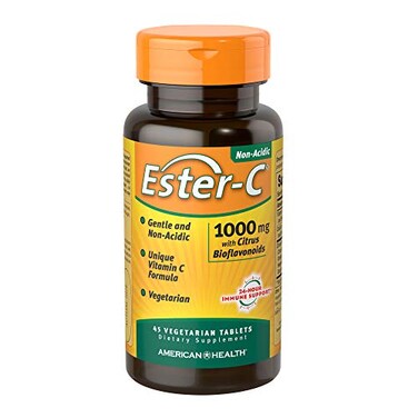American Health Ester-C With Citrus Bioflavonoids, 1000 Mg, 45 Vegitabs (Pack Of 1)