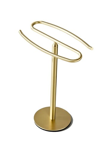 BTHRMHW Gold Hand Towel Holder Stand, Free-Standing Towel Rack, SUS304 Stainless Steel Towel Bar Rack Stand, Tower Bar for Bathroom Kitchen Vanity Countertop&hellip;