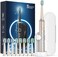 Rtauys M5 Sonic Electric Toothbrush for Adults and Kids - Rechargeable Electric Toothbrush Kids Ages 12+ and Adults with 8 Brush Heads &amp; Travel Case, 120 Days Battery Life - Champagne Gold
