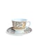 Arabic Tea and Coffee Cup Set &acirc;&euro;&ldquo; Intricate Golden Design, Ideal for Qahwa and Traditional Majlis, Hospitality Essentials, 6-Piece Set, 80ml Capacity with Matching Saucers