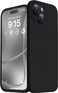 Muzz IPhone 15 Plus Case 6.7 Inch, Slim Liquid Silicone 3 Layers Full Covered Soft Gel Rubber Phone Case Protective Cover, Black (iPhone 15 Plus)