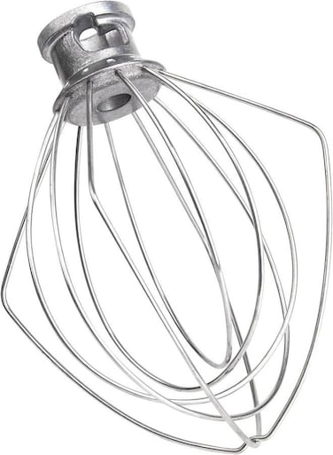 steel Wire Whip Attachment Compatible with KitchenAid Tilt-Head Stand Mixer Accessory K45WW Replacement, Egg Cream Stirrer, Whipping White, Cakes Mayonnaise Whisk, Dishwasher Safe