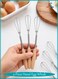 3Pcs Hand Whisk,Stainless Steel Egg Whisk,Mini Wire Whisk Set for Mixing &amp; Beating, Hand Whisk for Kitchen, Easy to Clean and Store, 7.9 Inch (20cm)