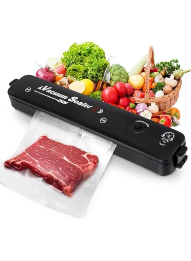 YQbest Vacuum Sealer Machine, Automatic Vacuum Food Sealer One-Touch Sealing/Vacuum for Dry Food Packing Sealing Machine with 10 Pcs Vacuum Sealer Bags