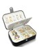 HCHANGEN Small Jewelry Box Travel Jewelry Case mini Jewelry storage case jewelry Organizer with Mirror Suitable for Women, Girlfriend and Wife - Storage Rings, Pendants, Earring, Necklaces (Black)