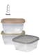 3Pcs Storage Boxes With Lid Plastic Storage Containers for Fridge Kitchen Storage Container Set