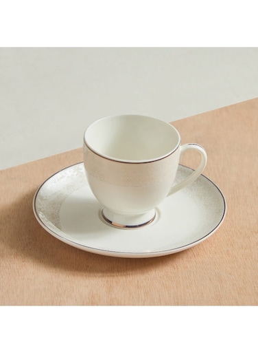 Box Sandra Espresso Cup and Saucer Set - White