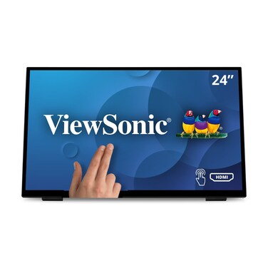 ViewSonic TD2465 Monitor, 24" MVA Touch Display, FHD Resolution, 60Hz Refresh Rate, 7ms (GtG) Response Time, Projective Capacitive (10-Point Touch) Technology, 16.7m Color Display, Black   TD2465