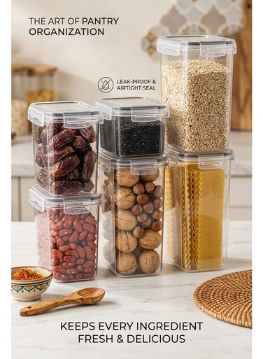 Piece Food Storage Containers, BPA-Free Plastic Airtight Leakproof Containers, Compartmentalized Refrigerator Storage Boxes, Microwave &amp; Freezer Safe, for Large Families, Meal Prep Enthusiasts, Hotels &amp; Guesthouses