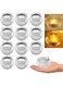 MAKINGTEC Tealight Candle Holder Set of 12, Clear Glass Tealight Candle Holders for Wedding Party, Tea Light Candles Holder Bulk for Centerpiece Thanksgiving Christmas Party (Clear Tealight B)