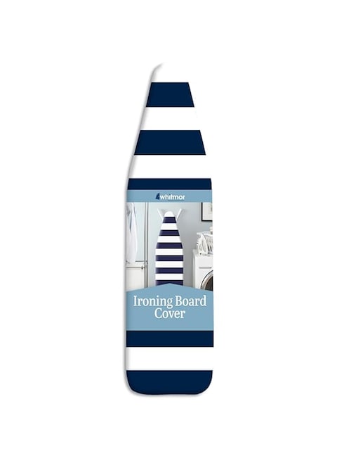 Whitmor Standard Scorch Resistant Navy Stripe Ironing Board Cover And Pad, 54&quot; x 15&quot;, 6880-100-STRNAVY, Whitmor Standard Scorch Resistant Ironing Board Cover and Pad - Navy Stripe