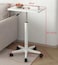 Head Side Movable Lifting Small Table &ndash; Hydraulic Standing Desk with Pulley, Adjustable Laptop &amp; Sofa Bed Table" White