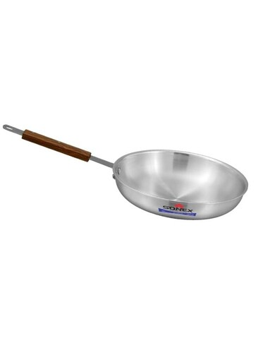 Traditional Frying Pan No. 6 (34 cm), Cookware, Heat Resistant Wooden Handle, Frying Pan, Long Lasting Durable Construction, Wooden Handle, PFOA Free, Metal Finish Aluminum, Silver