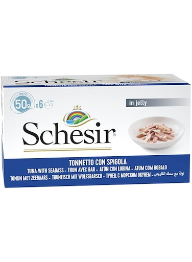 Schesir Cat Multipack Can Tuna with Seabass-6x50g