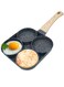 4-Cup Nonstick Egg Frying Pan, Aluminum Alloy Pancake and Omelette Cookware Set with Heat-Resistant Handle, Dishwasher Safe Breakfast Maker for Family Kitchen