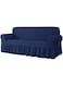 Arabest Sofa Cover, 1 Piece Universal Sofa Slipcover, Couch Cover Chair Furniture Protector Cover, Washable High Elastic Durable Seersucker Fabric with Skirt Country Style(180-270cm,Dark Blue)