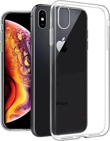 Muzz Case for iPhone Xs Max Clear Cover TPU Rubber Gel Soft Ultra-thinTransparent (2 pieces)