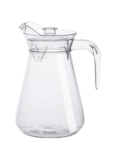 Yardwe Water Pitcher Juice Pot with Lid Hot Cold Water Pitcher Carafe Jug Iced Tea Pitcher Clear Plastic Pitcher Borosilicate Glass Jug for Juice Coffee Lemonade 1L