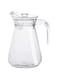 Yardwe Water Pitcher Juice Pot with Lid Hot Cold Water Pitcher Carafe Jug Iced Tea Pitcher Clear Plastic Pitcher Borosilicate Glass Jug for Juice Coffee Lemonade 1L