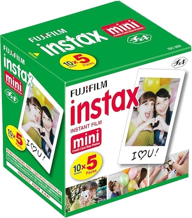 Fujifilm Instax Mini Instant Film, 10 Sheets&Atilde;&fnof;&acirc;&euro;&rdquo;5 Pack(Total 50 Shoots)