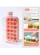 Portable Ice Cube Tray with Straw 800ml Silicone, One Key Press 18 Ice Cubes, BPA-Free Food Grade, Ice Molds for Making Ice Cream and Ice Cubes, Zero Contact Ice Cubes, Removable and Easy to Clean, Suitable for Outdoor Sports Gym Bottle Cups
