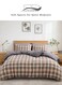 Home Queen Size 6 Pieces complete, Brown Checkered Design Bedding set.
