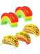 Pack Individual Taco Stands, Colorful Taco Holders, Plastic Taco Rack, Dishwasher Safe, Bulk Stackable Taco Stands