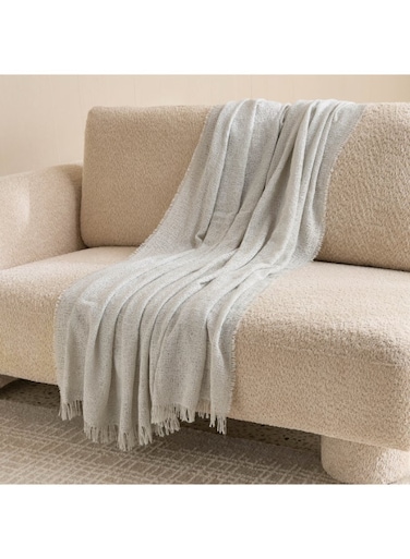 Box Solid Throw Blanket - Light Grey - 130x170 cm