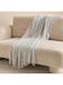 Box Solid Throw Blanket - Light Grey - 130x170 cm